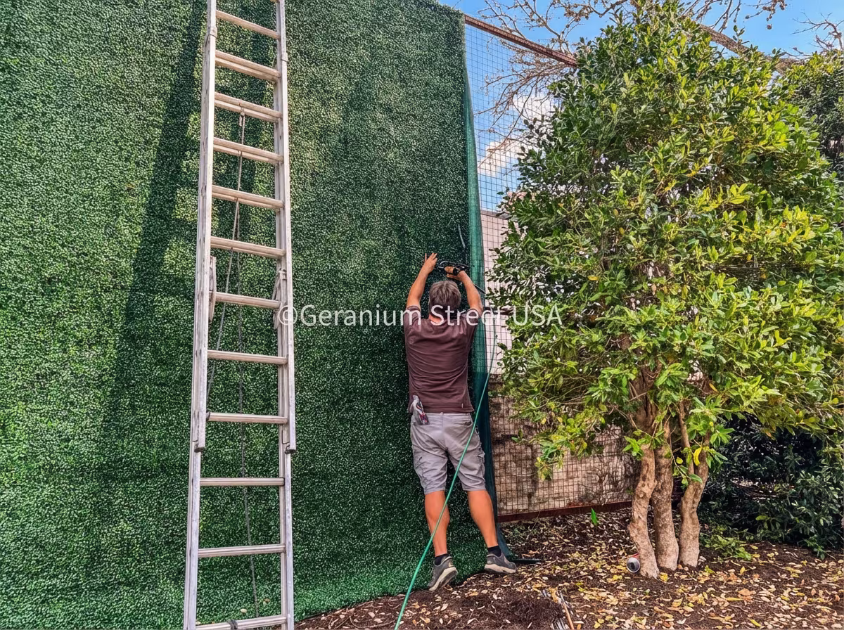 Austin mansion privacy installation complete